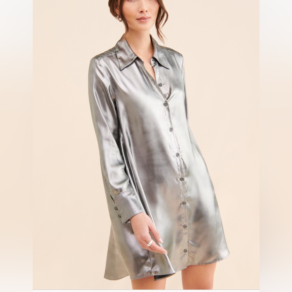 Urban Outfitters Midnight Strikes Mini Dress in Gray Size XS New Without Tags